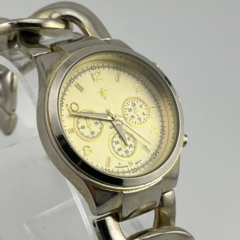 Cannes Chunky Gold Chain Link Watch Women‎ 38mm Case 6.5
